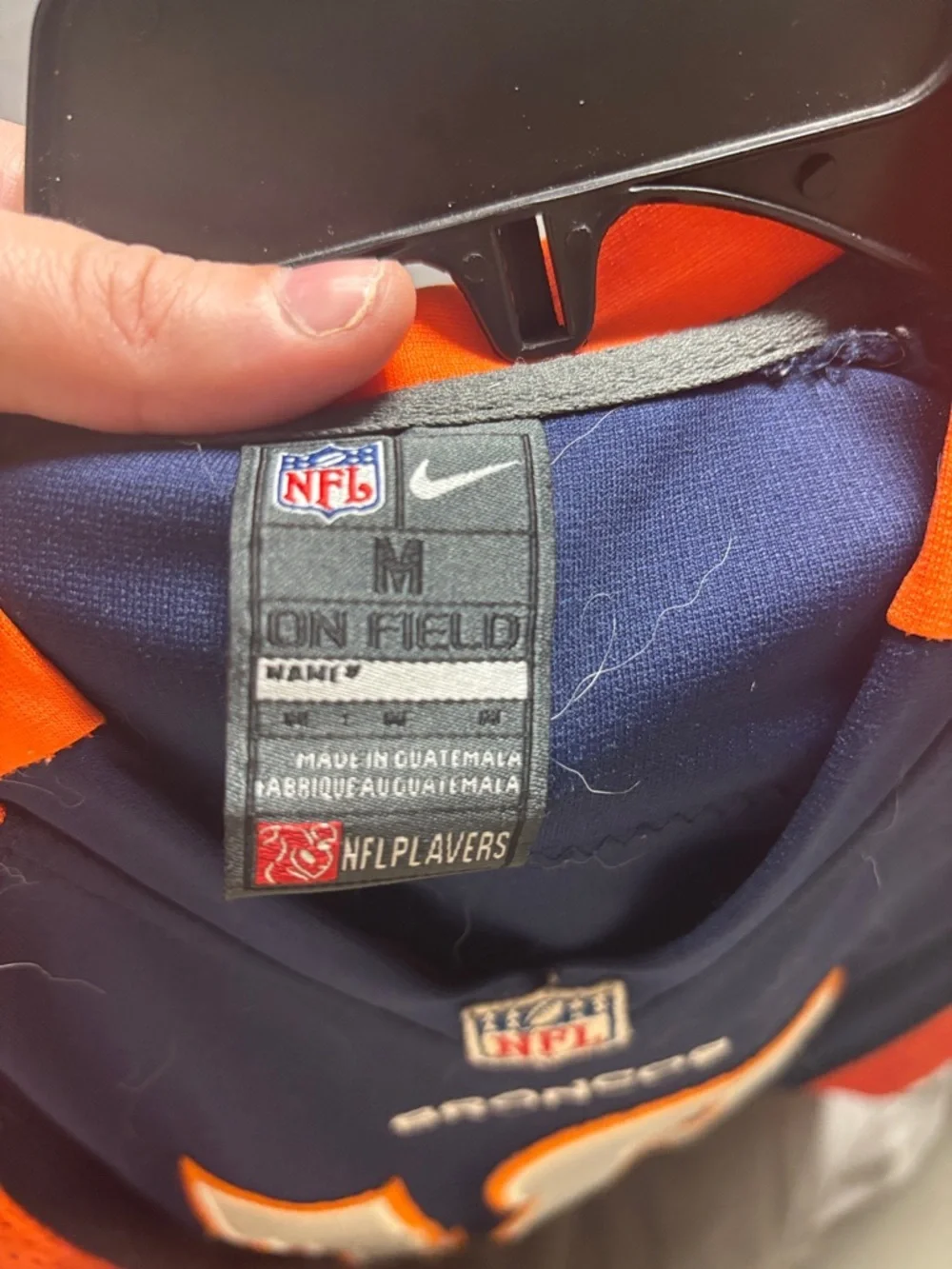 Denver Broncos Peyton Manning NFL Nike Navy and Orange Football Jersey #18